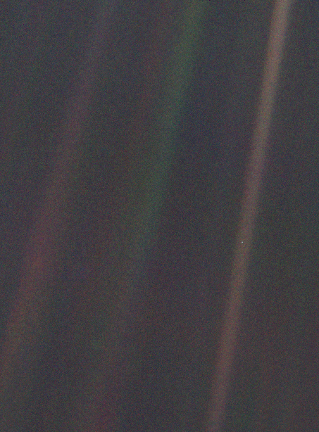 Noisy version of the Pale Blue Dot image